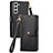 Leather Case Stands Flip Cover Holder S15D for Samsung Galaxy S23 5G Black