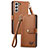 Leather Case Stands Flip Cover Holder S16D for Samsung Galaxy S22 5G