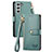 Leather Case Stands Flip Cover Holder S16D for Samsung Galaxy S22 5G