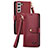 Leather Case Stands Flip Cover Holder S16D for Samsung Galaxy S22 Plus 5G