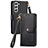 Leather Case Stands Flip Cover Holder S16D for Samsung Galaxy S25 5G Black