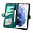Leather Case Stands Flip Cover Holder S17D for Samsung Galaxy S22 Ultra 5G
