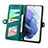 Leather Case Stands Flip Cover Holder S17D for Samsung Galaxy S23 Ultra 5G