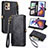 Leather Case Stands Flip Cover Holder S18D for Motorola Moto Edge 30 Fusion 5G