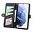 Leather Case Stands Flip Cover Holder S18D for Samsung Galaxy S22 Ultra 5G