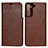 Leather Case Stands Flip Cover Holder T01D for Samsung Galaxy S22 Plus 5G