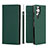 Leather Case Stands Flip Cover Holder T02D for Samsung Galaxy S22 Ultra 5G