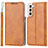 Leather Case Stands Flip Cover Holder T03D for Samsung Galaxy S21 Plus 5G