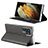 Leather Case Stands Flip Cover Holder T03D for Samsung Galaxy S21 Ultra 5G