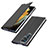 Leather Case Stands Flip Cover Holder T03D for Samsung Galaxy S23 Ultra 5G Black