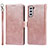 Leather Case Stands Flip Cover Holder T04D for Samsung Galaxy S22 5G