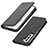 Leather Case Stands Flip Cover Holder T06D for Samsung Galaxy S21 Plus 5G Black