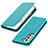 Leather Case Stands Flip Cover Holder T06D for Samsung Galaxy S23 5G Sky Blue