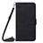 Leather Case Stands Flip Cover Holder Y01B for Apple iPhone 14 Plus Black