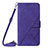 Leather Case Stands Flip Cover Holder Y01B for Apple iPhone 14 Plus Purple