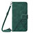 Leather Case Stands Flip Cover Holder Y01B for Apple iPhone 14 Pro Max Green