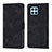 Leather Case Stands Flip Cover Holder Y01B for Huawei Honor 70 Lite 5G Black