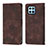 Leather Case Stands Flip Cover Holder Y01B for Huawei Honor 70 Lite 5G Brown