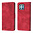 Leather Case Stands Flip Cover Holder Y01B for Huawei Honor 70 Lite 5G Red