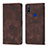 Leather Case Stands Flip Cover Holder Y01B for Huawei Honor 9X Brown