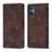 Leather Case Stands Flip Cover Holder Y01B for Huawei Honor X7 Brown