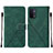 Leather Case Stands Flip Cover Holder Y01B for OnePlus Nord N200 5G Green