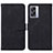 Leather Case Stands Flip Cover Holder Y01B for Oppo A56S 5G Black
