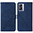 Leather Case Stands Flip Cover Holder Y01B for Oppo A56S 5G Blue