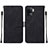 Leather Case Stands Flip Cover Holder Y01B for Oppo A94 4G Black