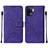 Leather Case Stands Flip Cover Holder Y01B for Oppo A94 4G Purple