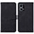 Leather Case Stands Flip Cover Holder Y01B for Oppo Reno7 4G Black