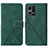 Leather Case Stands Flip Cover Holder Y01B for Oppo Reno7 4G Green