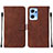 Leather Case Stands Flip Cover Holder Y01B for Oppo Reno7 5G