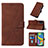 Leather Case Stands Flip Cover Holder Y01B for Samsung Galaxy F52 5G