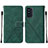 Leather Case Stands Flip Cover Holder Y01B for Samsung Galaxy F52 5G Green