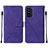 Leather Case Stands Flip Cover Holder Y01B for Samsung Galaxy F52 5G Purple