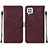 Leather Case Stands Flip Cover Holder Y01B for Samsung Galaxy M22 4G