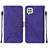 Leather Case Stands Flip Cover Holder Y01B for Samsung Galaxy M22 4G Purple