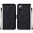 Leather Case Stands Flip Cover Holder Y01B for Samsung Galaxy S20 FE (2022) 5G Black