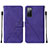 Leather Case Stands Flip Cover Holder Y01B for Samsung Galaxy S20 FE (2022) 5G Purple