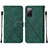 Leather Case Stands Flip Cover Holder Y01B for Samsung Galaxy S20 Lite 5G Green