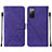 Leather Case Stands Flip Cover Holder Y01B for Samsung Galaxy S20 Lite 5G Purple