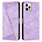 Leather Case Stands Flip Cover Holder Y01X for Apple iPhone 13 Pro Clove Purple