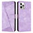 Leather Case Stands Flip Cover Holder Y01X for Apple iPhone 13 Pro Max Clove Purple
