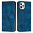 Leather Case Stands Flip Cover Holder Y01X for Apple iPhone 14 Pro Blue