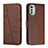 Leather Case Stands Flip Cover Holder Y01X for Motorola Moto E32s