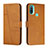 Leather Case Stands Flip Cover Holder Y01X for Motorola Moto E40