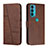 Leather Case Stands Flip Cover Holder Y01X for Motorola Moto Edge 20 5G