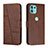 Leather Case Stands Flip Cover Holder Y01X for Motorola Moto Edge 20 Lite 5G