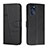 Leather Case Stands Flip Cover Holder Y01X for Motorola Moto G 5G (2022) Black